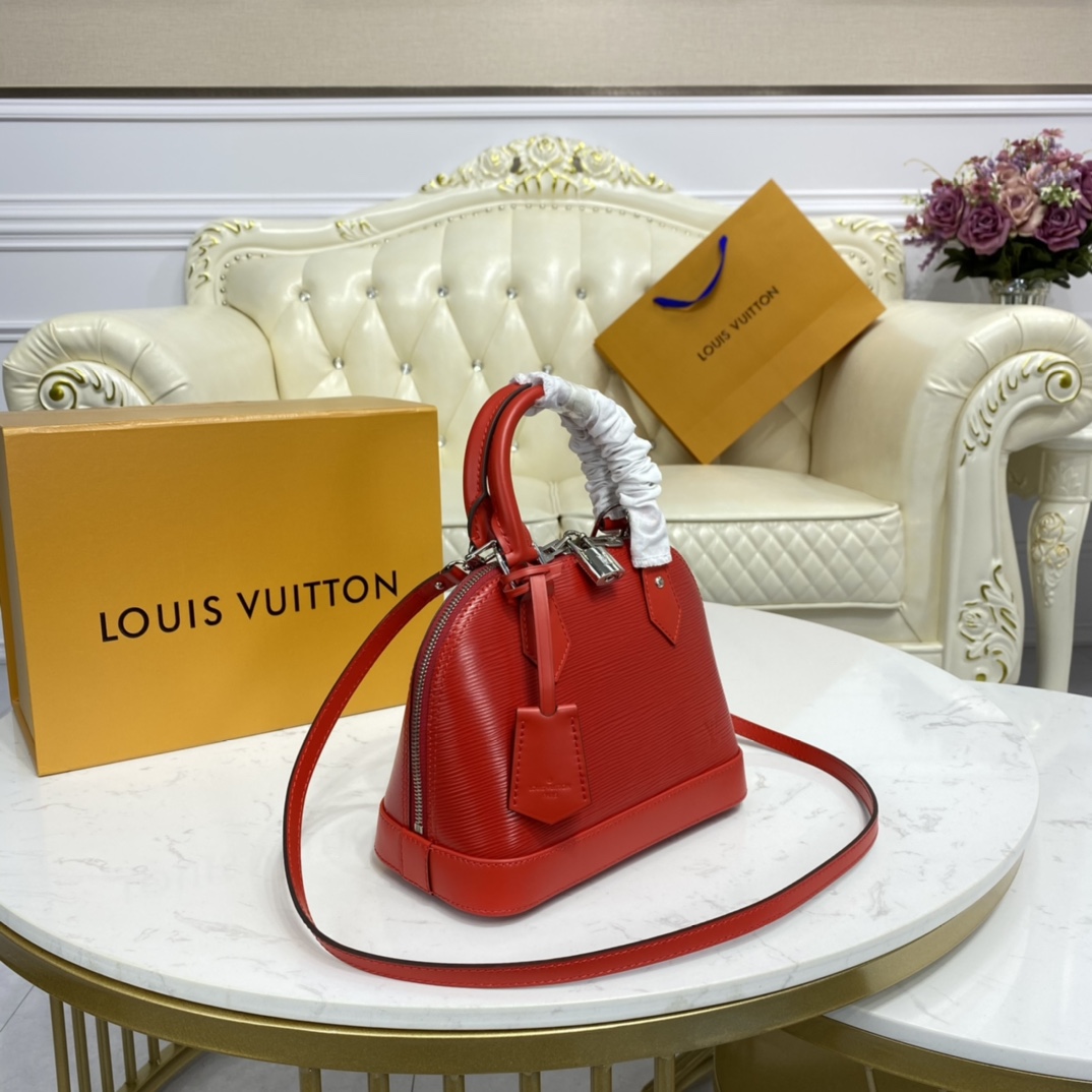 Louis Vuitton ALMA BB Epi Leather Handbag M41160 Poppy